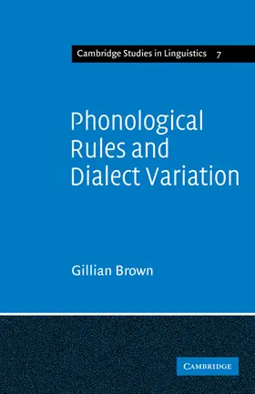Brown / Anderson / Bresnan |  Phonological Rules and Dialect Variation | Buch |  Sack Fachmedien