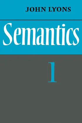 Lyons |  Semantics | Buch |  Sack Fachmedien