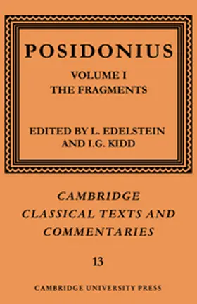Posidonius / Edelstein / Kidd |  Posidonius: Volume 1, The Fragments | Buch |  Sack Fachmedien