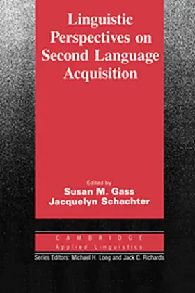 Gass / Schachter |  Linguistic Perspectives on Second Language Acquisition | Buch |  Sack Fachmedien