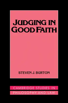 Burton / Postema / Coleman |  Judging in Good Faith | Buch |  Sack Fachmedien