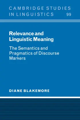Blakemore / Anderson |  Relevance and Linguistic Meaning | Buch |  Sack Fachmedien