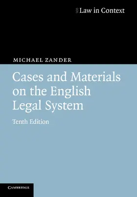 Zander |  Cases and Materials on the English Legal System | Buch |  Sack Fachmedien