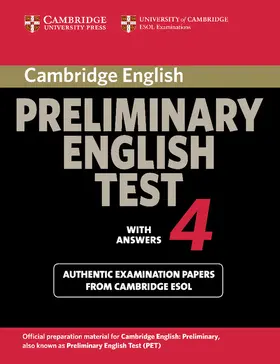  Cambridge Preliminary English Test 4 Student's Book with Answers | Buch |  Sack Fachmedien