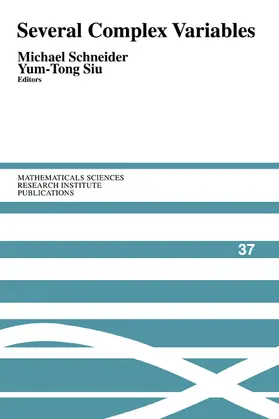 Schneider / Siu / Levy |  Several Complex Variables | Buch |  Sack Fachmedien