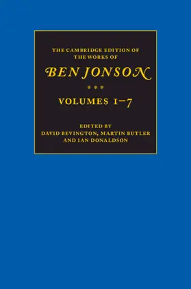 Jonson / Bevington / Butler | The Cambridge Edition of the Works of Ben Jonson 7 Volume Set | Buch | 978-0-521-78246-3 | sack.de