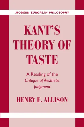 Allison / Pippin |  Kant's Theory of Taste | Buch |  Sack Fachmedien