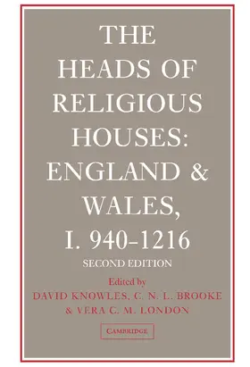 Brooke / Knowles / London |  The Heads of Religious Houses | Buch |  Sack Fachmedien