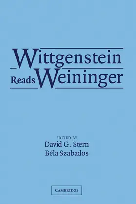 Stern / Szabados |  Wittgenstein Reads Weininger | Buch |  Sack Fachmedien