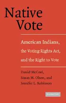 McCool / Olson / Robinson |  Native Vote | Buch |  Sack Fachmedien