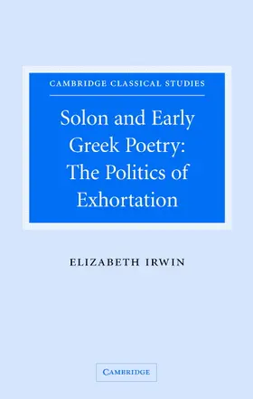 Irwin |  Solon and Early Greek Poetry | Buch |  Sack Fachmedien
