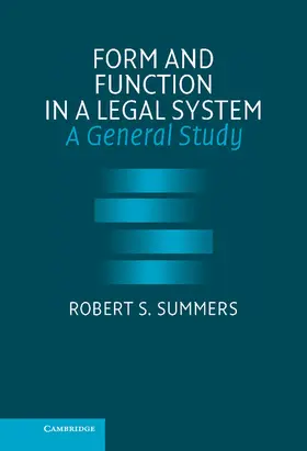 Summers |  Form and Function in a Legal System | Buch |  Sack Fachmedien