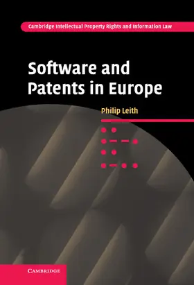 Leith | Software and Patents in Europe | Buch | 978-0-521-86839-6 | www2.sack.de