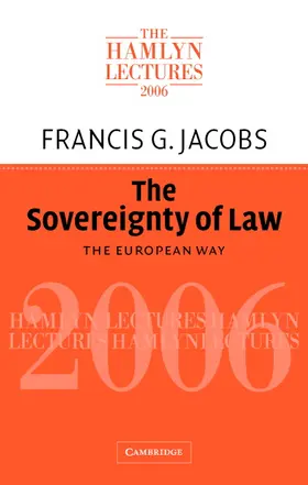 Jacobs |  The Sovereignty of Law | Buch |  Sack Fachmedien