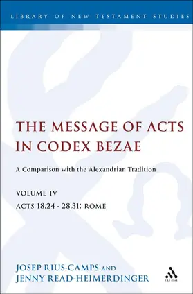Read-Heimerdinger / Rius-Camps |  The Message of Acts in Codex Bezae (Vol 4). | Buch |  Sack Fachmedien
