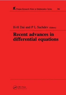 Dai / Sachdev |  Recent Advances in Differential Equations | Buch |  Sack Fachmedien
