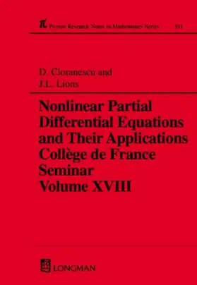 Cioranescu / Lions |  Nonlinear Partial Differential Equations and Their Applications | Buch |  Sack Fachmedien