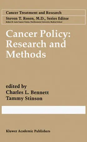 Bennett / Stinson |  Cancer Policy: Research and Methods | eBook | Sack Fachmedien