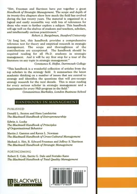 Hitt / Freeman / Harrison |  The Blackwell Handbook of Strategic Management | Buch |  Sack Fachmedien