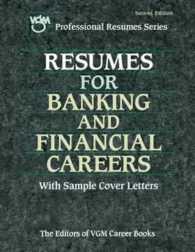 VGM |  Resumes for Banking and Financial Careers | Buch |  Sack Fachmedien