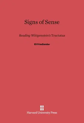 Friedlander |  Signs of Sense | Buch |  Sack Fachmedien