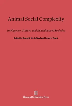 de Waal / Tyack |  Animal Social Complexity | Buch |  Sack Fachmedien