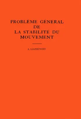 Liapounoff |  Probleme General de la Stabilite du Mouvement | Buch |  Sack Fachmedien