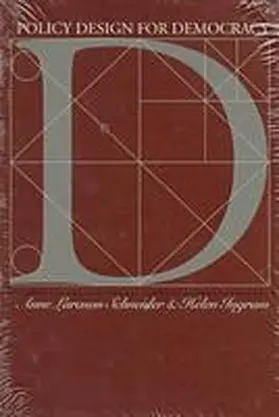 Schneider / Ingram |  Policy Design for Democracy | Buch |  Sack Fachmedien