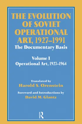 Glantz / Orenstein |  The Evolution of Soviet Operational Art, 1927-1991 | Buch |  Sack Fachmedien