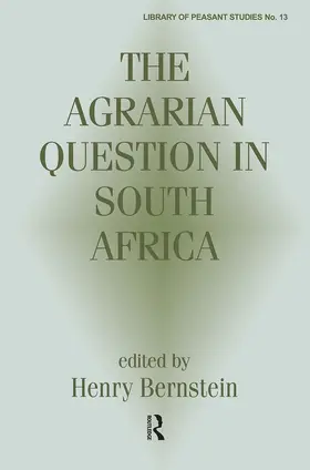 Bernstein |  The Agrarian Question in South Africa | Buch |  Sack Fachmedien
