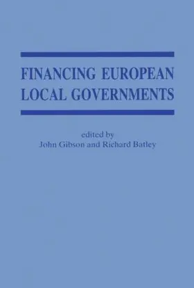 Batley / Gibson |  Financing European Local Government | Buch |  Sack Fachmedien