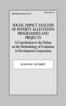 Neubert |  Social Impact Analysis of Poverty Alleviation Programmes and Projects | Buch |  Sack Fachmedien