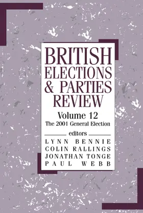 Bennie / Rallings / Tonge | British Elections & Parties Review | Buch | 978-0-7146-5369-3 | sack.de