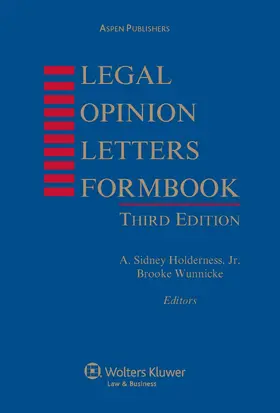Holderness / Wunnicke |  Legal Opinion Letters Formbook | Buch |  Sack Fachmedien