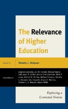 Simpson |  The Relevance of Higher Education | eBook | Sack Fachmedien