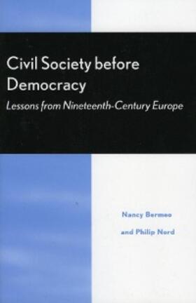 Bermeo / Nord |  Civil Society Before Democracy | eBook | Sack Fachmedien