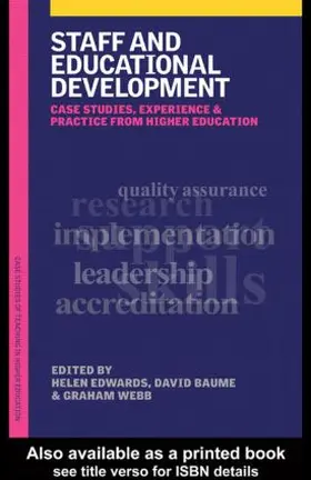 Baume / Edwards / Webb |  Staff and Educational Development | Buch |  Sack Fachmedien
