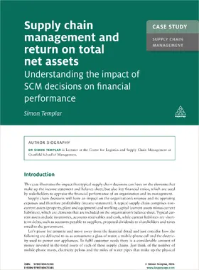 Templar |  Case Study: Supply Chain Management and Return on Total Net Assets | eBook | Sack Fachmedien