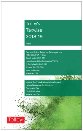 Heaton / Rutherford / Ward |  Tolley's Taxwise I 2018-19 | Buch |  Sack Fachmedien
