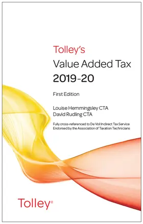 Hemmingsley / Rudling | Tolley's Value Added Tax 2019-20 (includes First and Second editions) | Buch | 978-0-7545-5588-9 | sack.de
