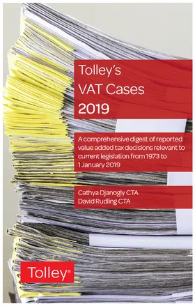 Djanogly / Rudling |  Tolley's VAT Cases 2019 | Buch |  Sack Fachmedien