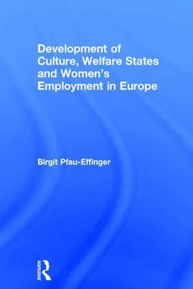 Pfau-Effinger |  Development of Culture, Welfare States and Women's Employment in Europe | Buch |  Sack Fachmedien