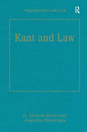 Byrd / Hruschka |  Kant and Law | Buch |  Sack Fachmedien