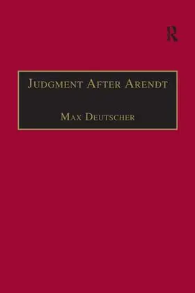 Deutscher |  Judgment After Arendt | Buch |  Sack Fachmedien