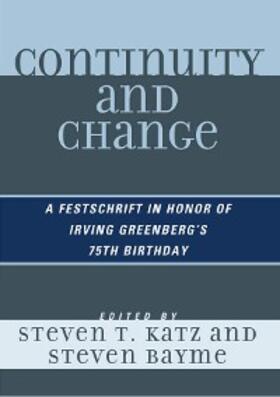 Katz / Bayme |  Continuity and Change | eBook | Sack Fachmedien