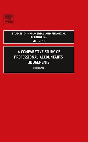 Patel / Epstein |  Comparative Study of Professional Accountants Judgements | Buch |  Sack Fachmedien