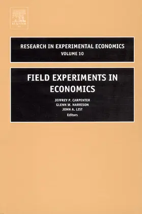 Carpenter / Harrison / List |  Field Experiments in Economics | Buch |  Sack Fachmedien