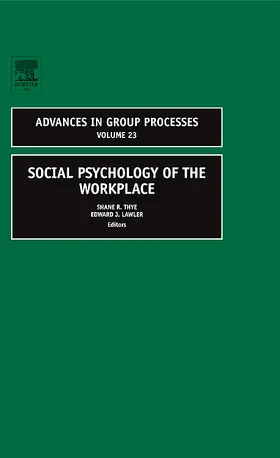 Thye / Lawler |  Social Psychology of the Workplace | Buch |  Sack Fachmedien