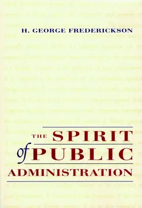 Frederickson |  The Spirit of Public Administration | Buch |  Sack Fachmedien