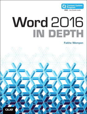 Wempen |  Word 2016 in Depth (Includes Content Update Program) | Buch |  Sack Fachmedien